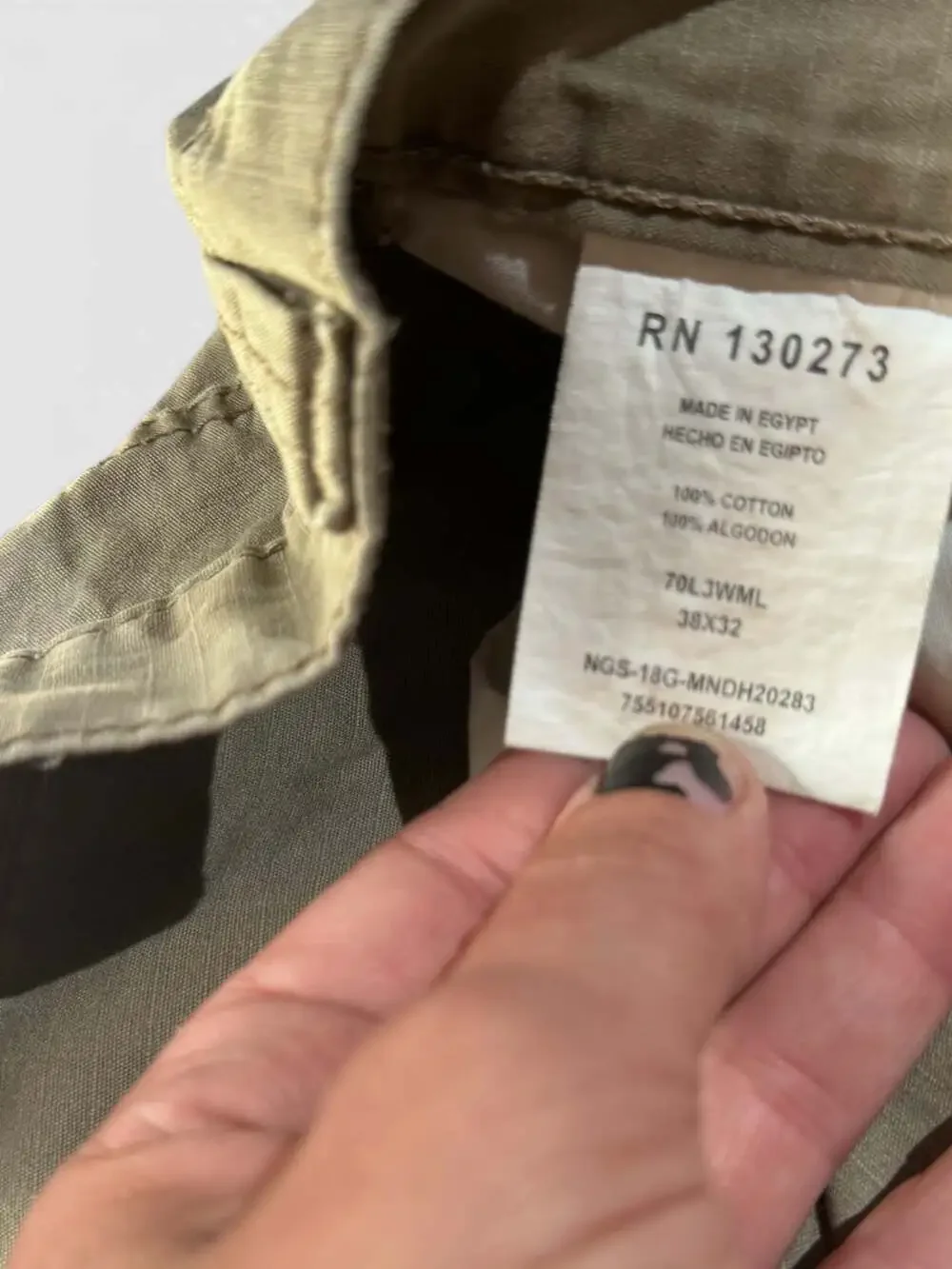 Wrangler Established 1947 Men's Gray Cargo Pants Size 38x32